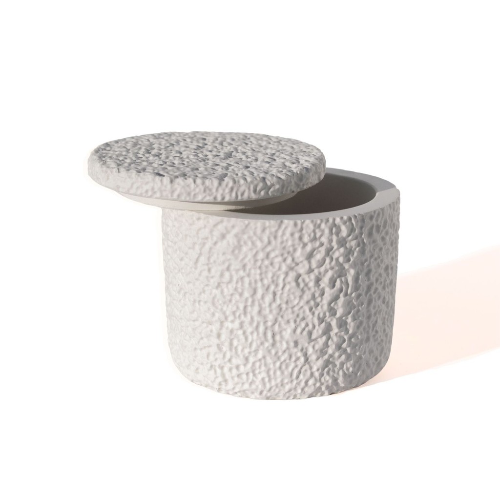 Pote Texturizado Clássico P Artesanal 7x9cm Em Resina Mineral