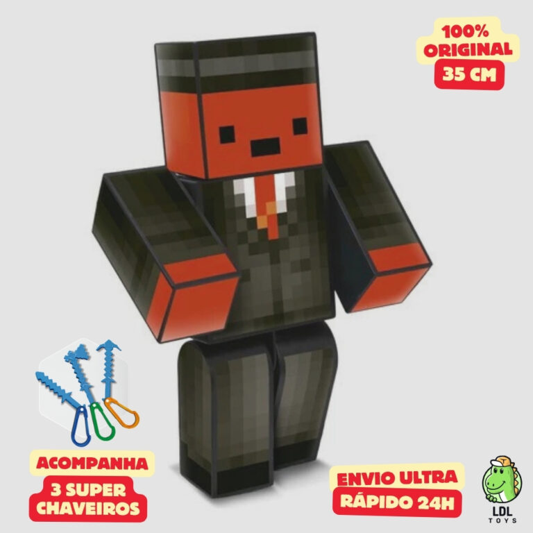 Boneco Kadu 35cm Articulado Acompanha 3 Chaveiros 