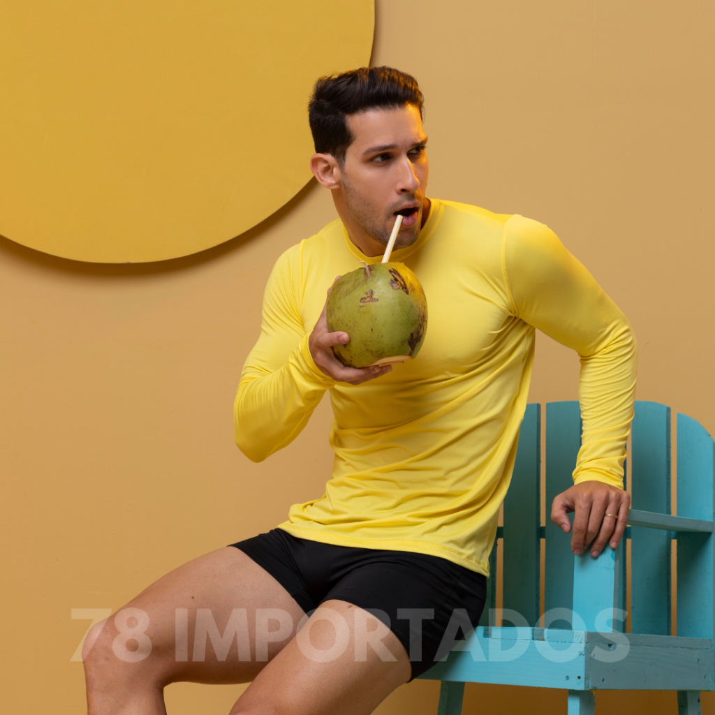 camisa proteção solar uv lisa – segunda pele. proteção uv cores blusa lisa – uv fator 50+