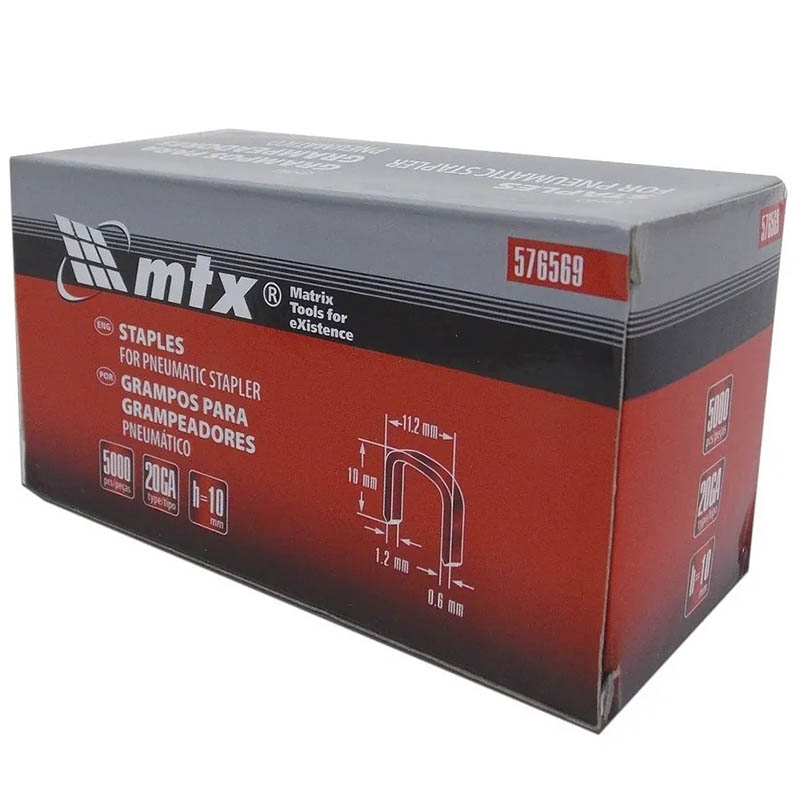Grampos 10mm Para Grampeador Pneumático 576569 MTX