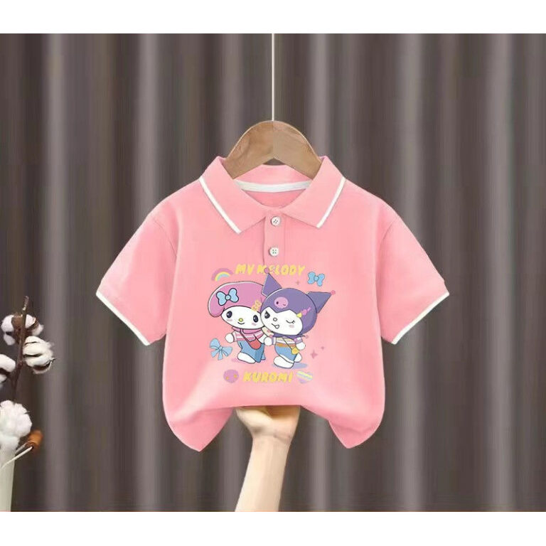 Camisa Polo Kuromi E My Melody 2025 Para Meninas E