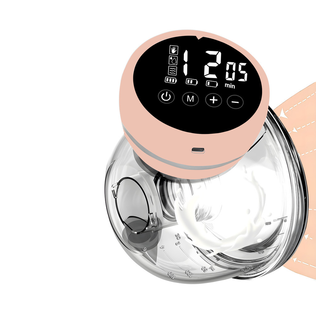 Bomba Tira Leite 1 Unidade , Portátil Elétrica Recarregável , Rosa De Uma Peça