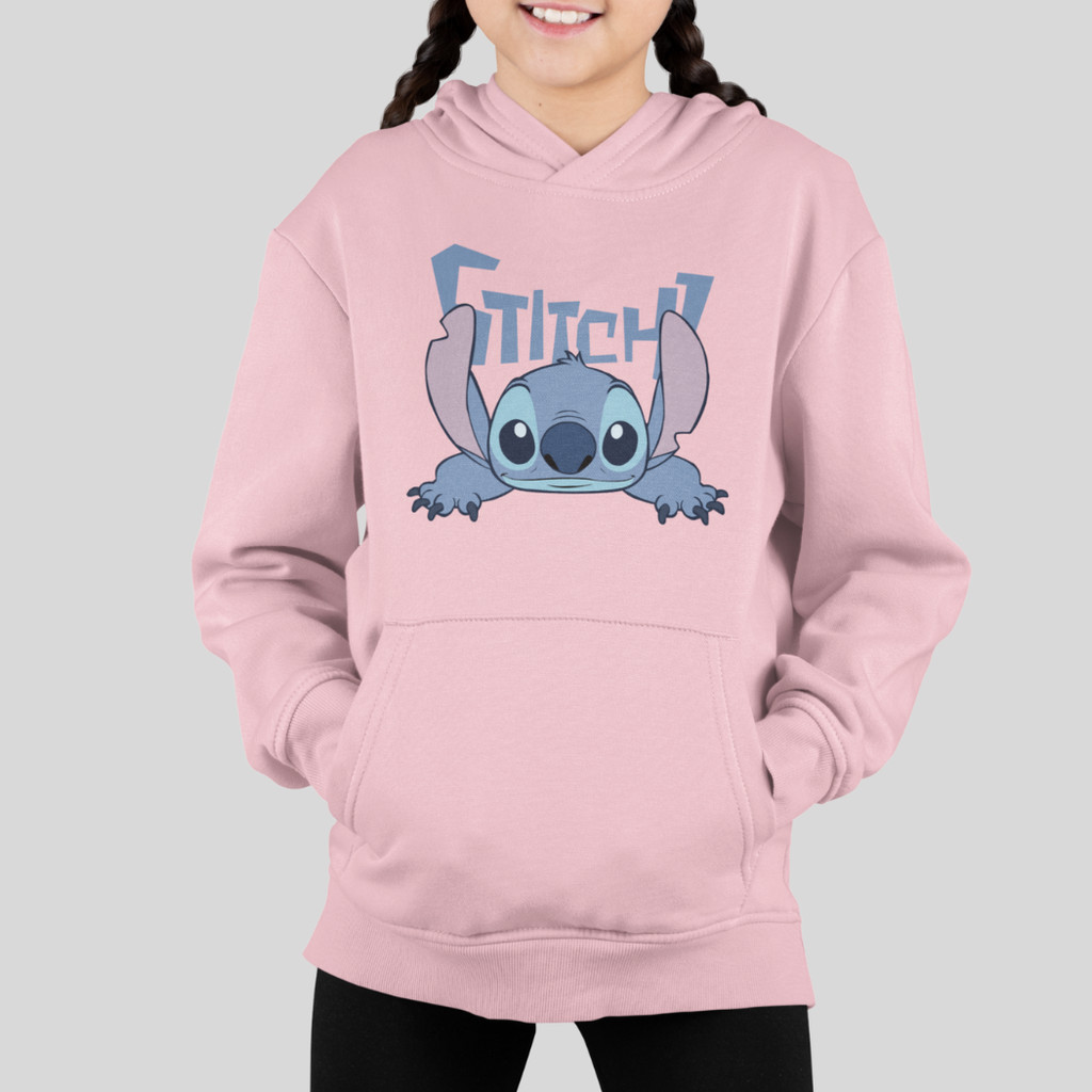 Moletom Lilo Stitch Infantil Kids Unissex Com Capuz Canguru Estampado Blusa Infantil