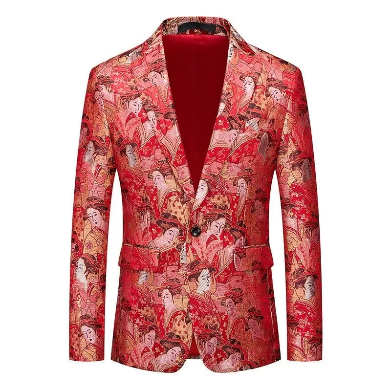 Envio em 24 horas 2024 Novo Estilo Coreano Slim Fit Um Botão Terno Casual de Negócios para Noivos