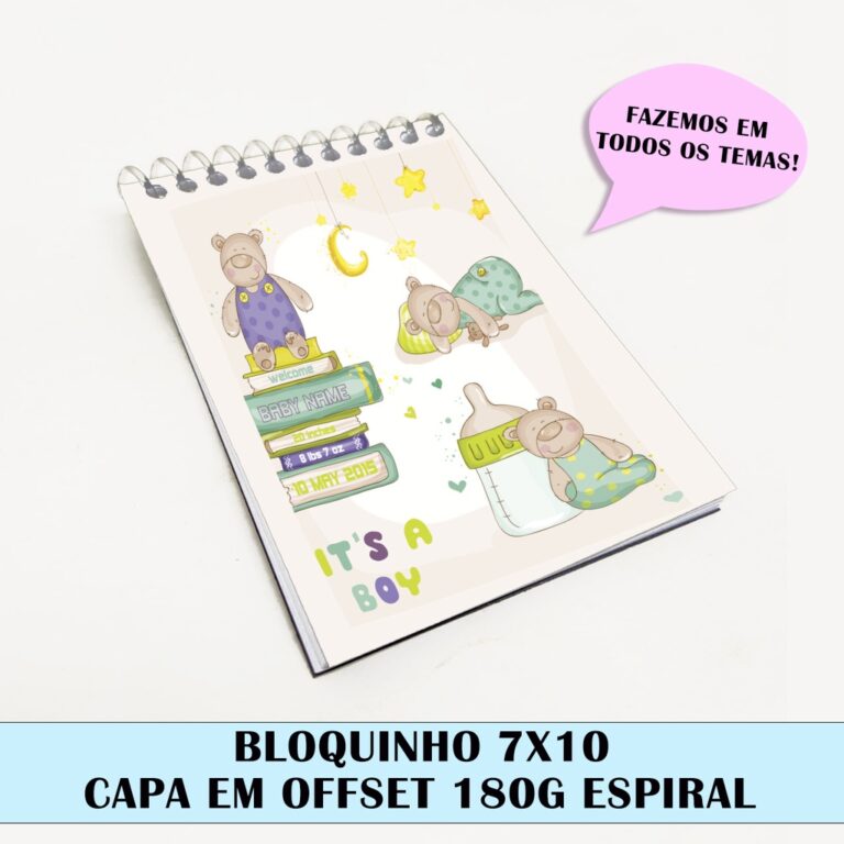 Bloquinho cha de bebe