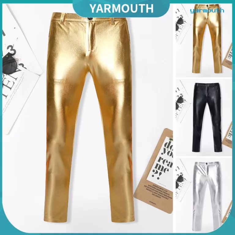 [YAR] Calças Masculinas Cor Sólida Skinny Fit El