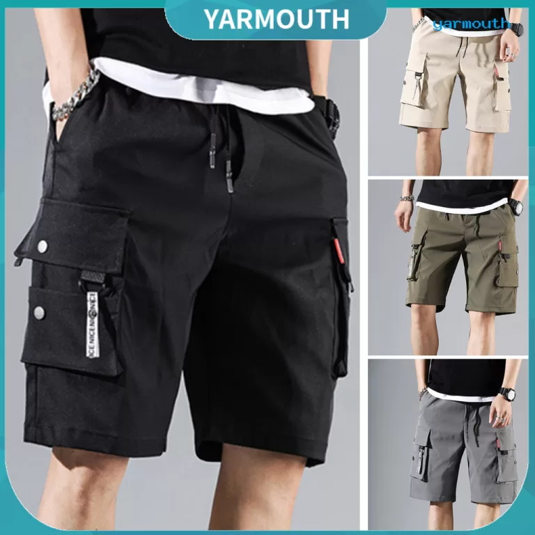 [YAR] Shorts Masculinos De Verão Com Cintura Elá