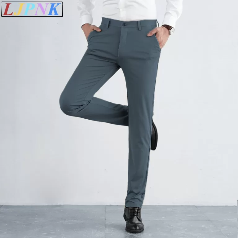 Calça Social Elástica Masculina De Verão LJPNK 
