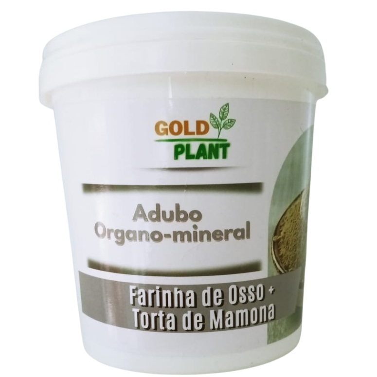 Adubo Torta De Mamona e Farinha De Osso fertilizante Orgânico Pote 200gr, 400gr ou 1 kg Gold Plant