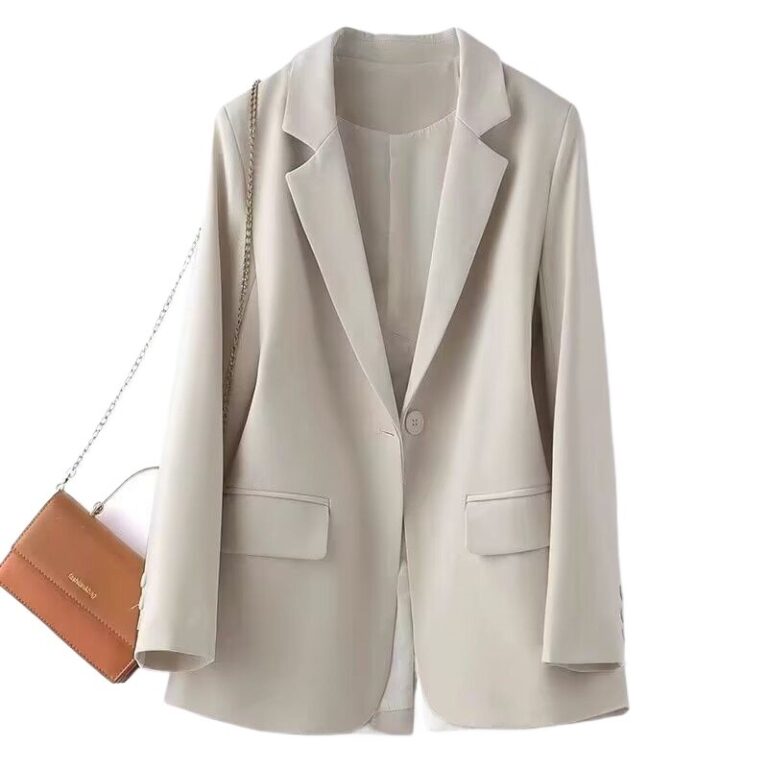 Mulheres Blazer Jaqueta Coreano Casual Solto Manga
