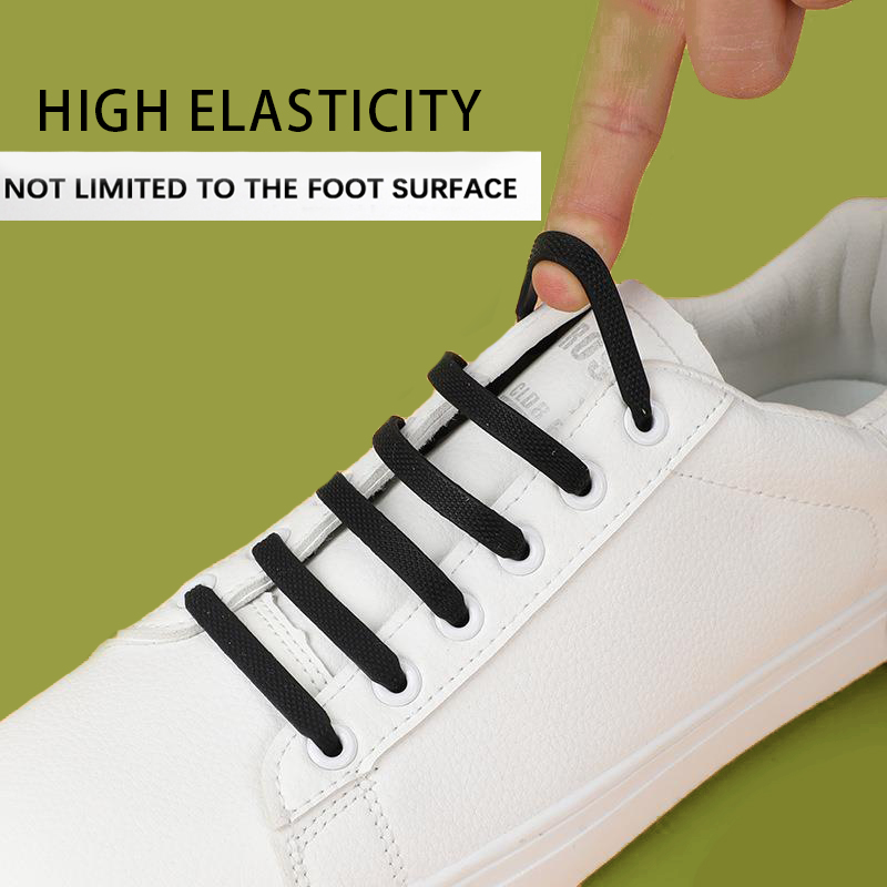 16 Peças De Cadarços Elásticos De Silicone Sem Gravata Para Tênis E Botas-À Prova Dágua Fáceis De Li