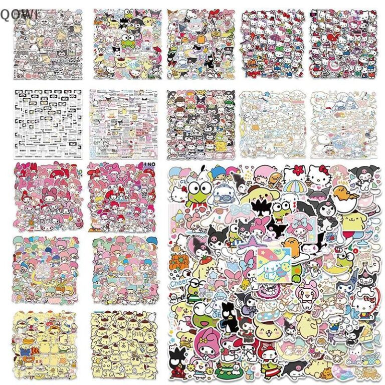 qo 50/62 Peças Adesivos Sanrio De Natal Hello Kit