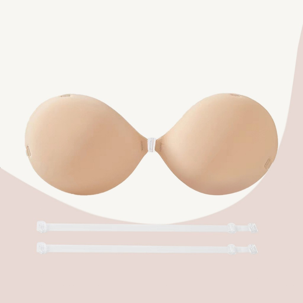 Copa adesiva à prova dágua para mulheres, espessa e com efeito push-up, adesivo invisível para os se