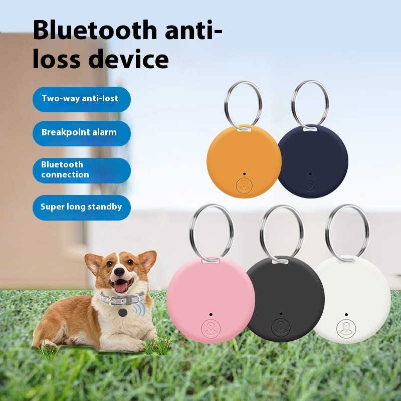 Dispositivo Anti-Perda Bluetooth 5.2 Formato Circular Para Chaves Móveis Alarme Bidirecional De Rast