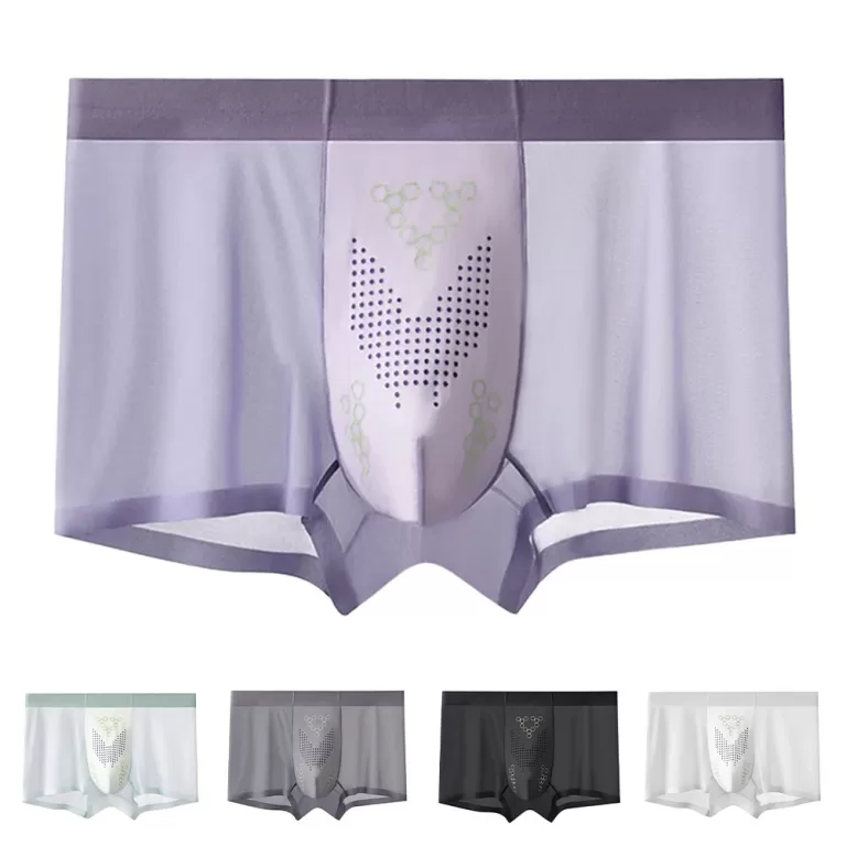 Ay Hotmen Boxers Seda Gelo Roupa Interior Sem Cost