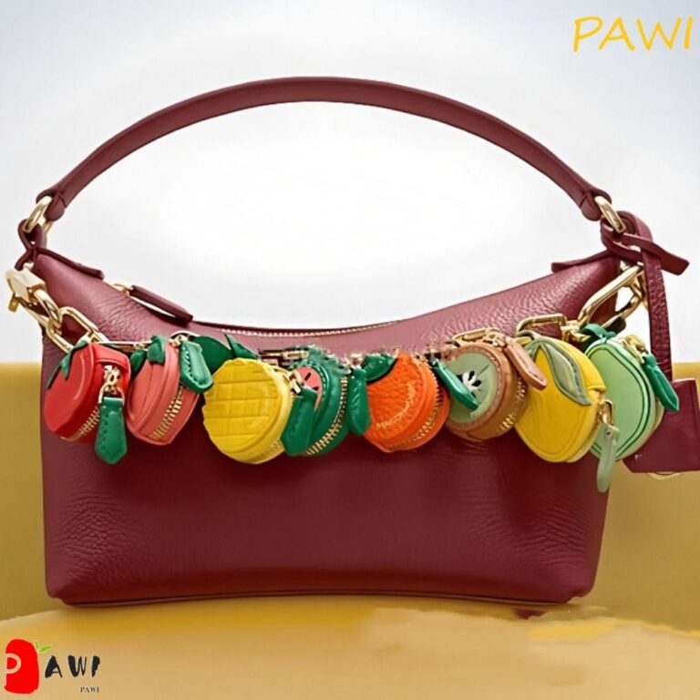 Pingente De Couro PU PAWI , Chaveiro Bolsa De Moed
