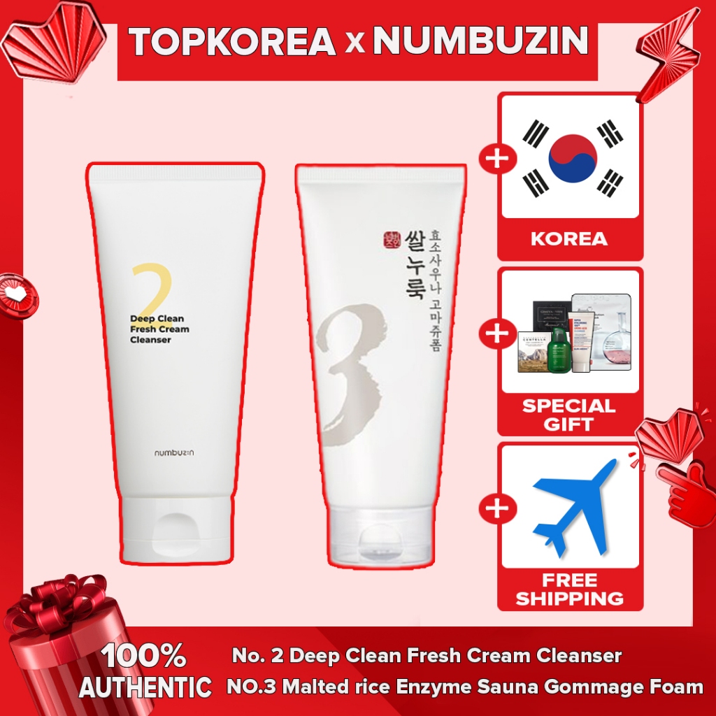 Numbuzin NO . 2 Limpador De Creme Fresco De Limpeza Profunda 120ml/3 Arroz Maltado Enzima Sauna Gomm