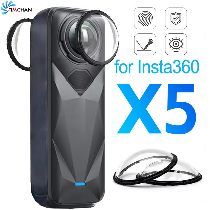 Protetor De Lente De PC Premium Para Insta360 X5-Tampa Protetora-Acessórios Removíveis-Anti-Riscos ,