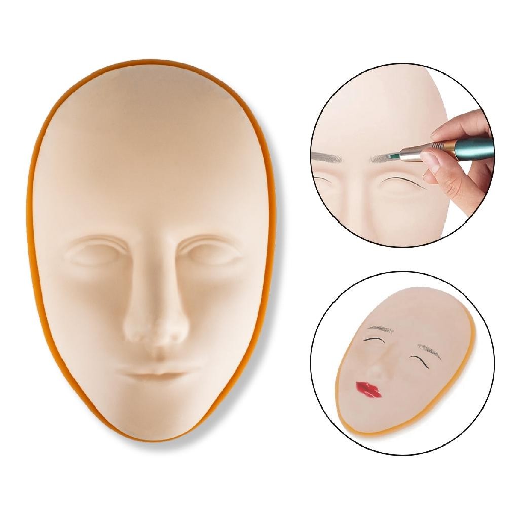 Pele Sintética + Base Rosto 3D Treino Make Cílio Sobrancelha Profissional Aula Curso