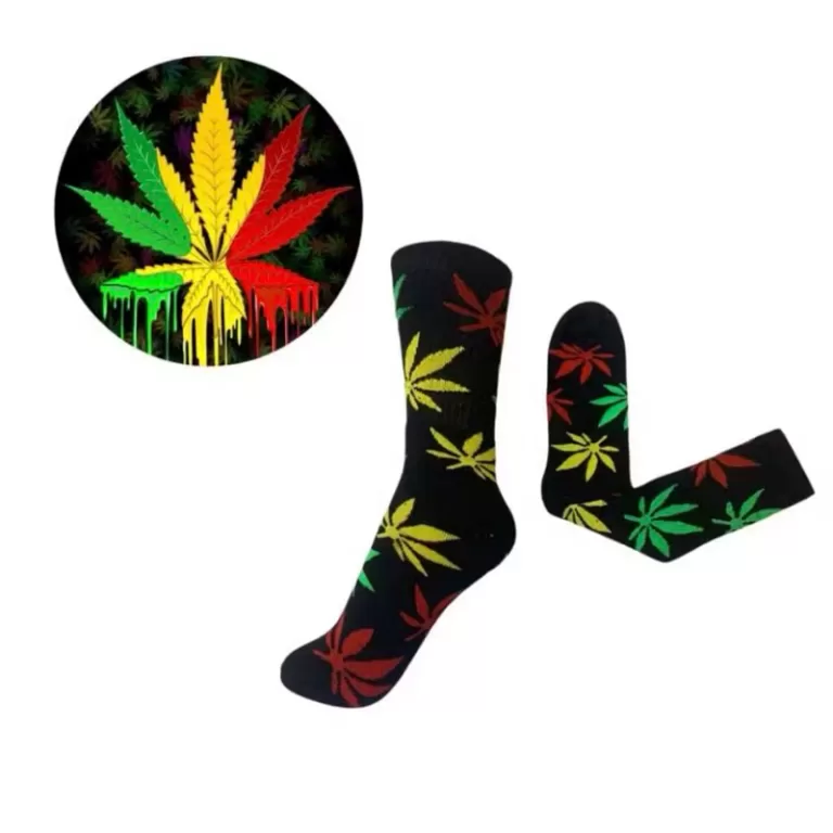 Meia Divertida Canabis Maconha Algodao Adulto Colo