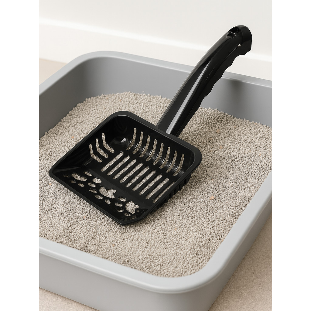 Pá Higienica Para Caixa De Areia Removedora Peneira Gato Joy Cabo Ergonomico Pazinha Furacão Pet