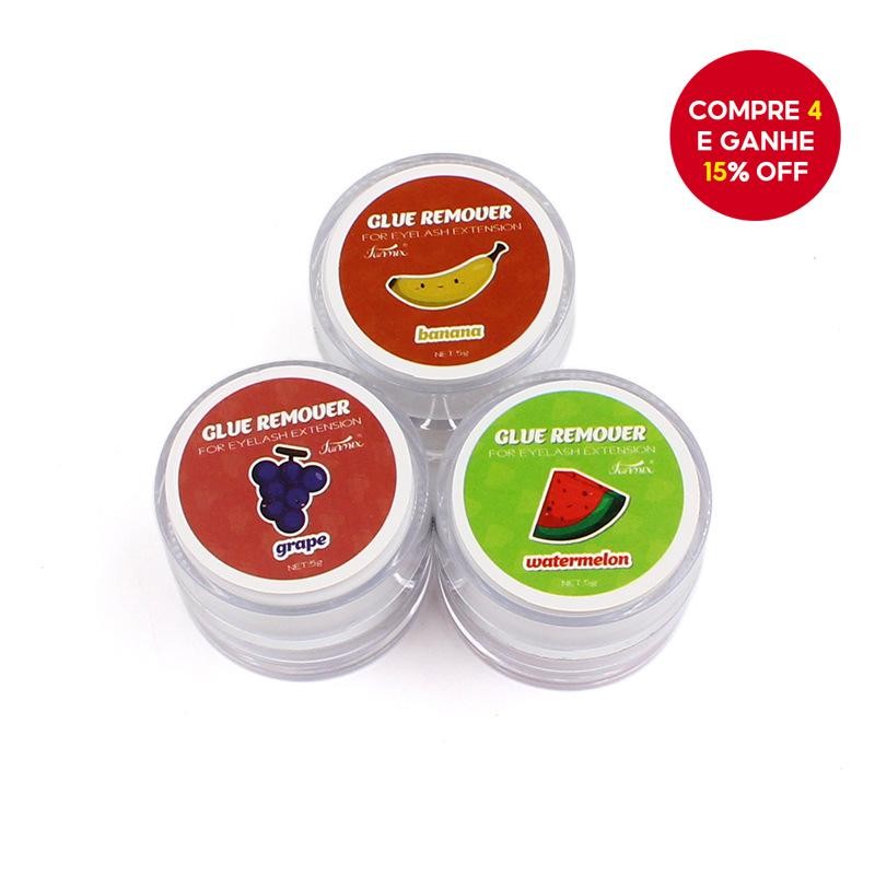 Conjunto De Ferramentas De Beleza Funmix Removedor De Cola Para Cílios Com Sabor De Frutas 5G E Cre