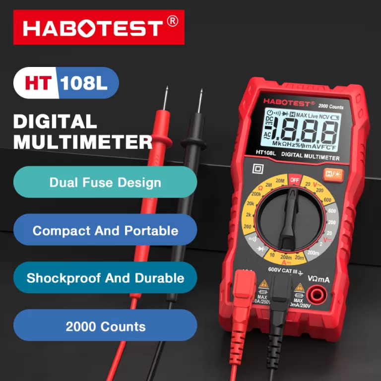 HABOTEST HT108L Digital Multimeter 600V Detector d