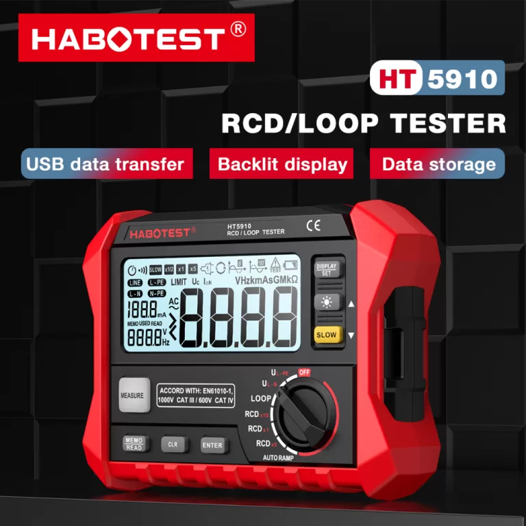 HABOTEST HT5910 Digital RCD / Loop Tester 4,7 pole