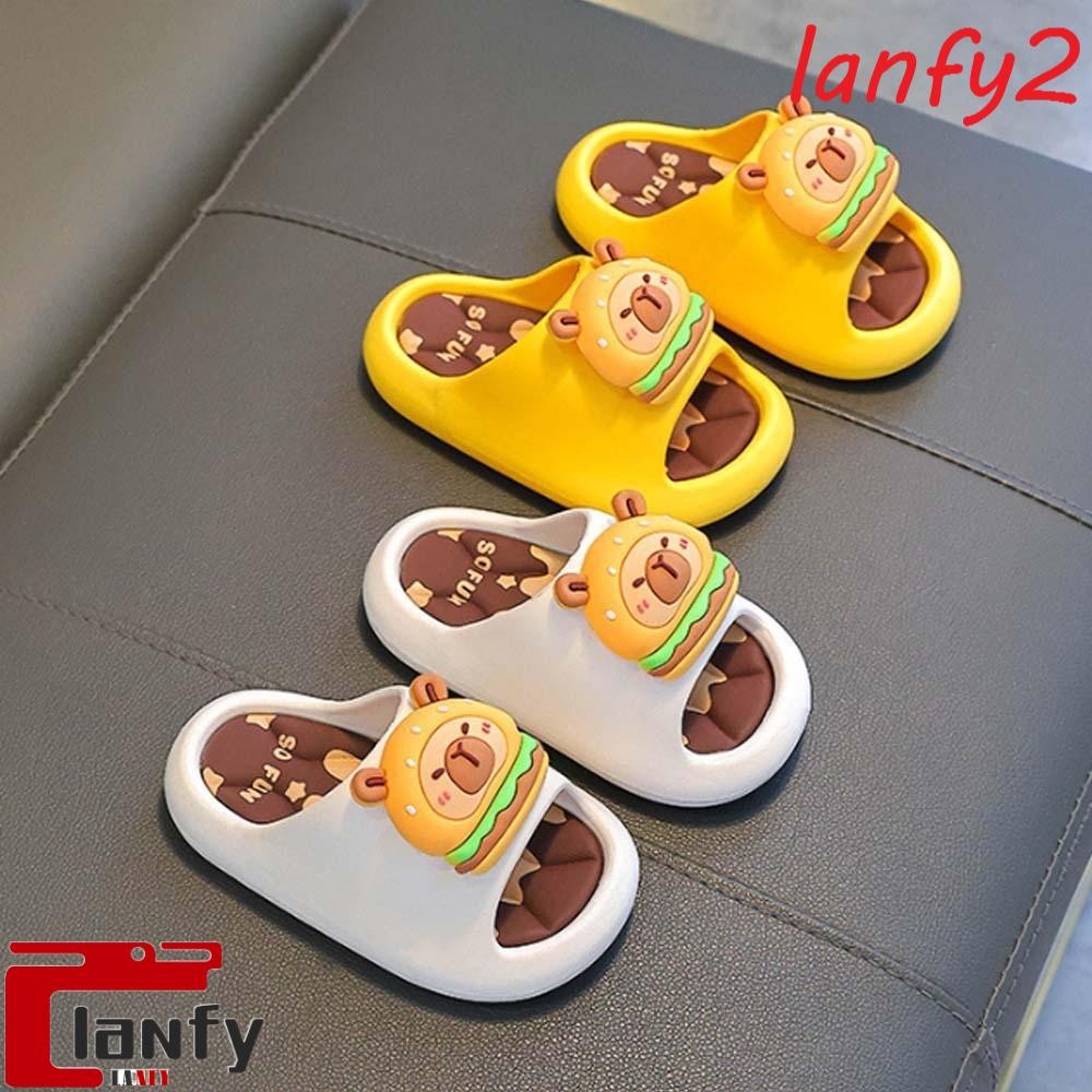 LANFY Chinelos De Capivara Fofos , Animais De Desenho Animado Em PVC Macio , Sandálias Giratórias De