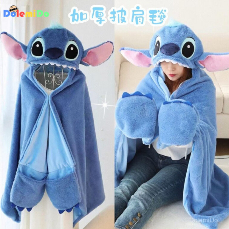 Capa com Capuz de Stitch Fofo de Desenho Animado X