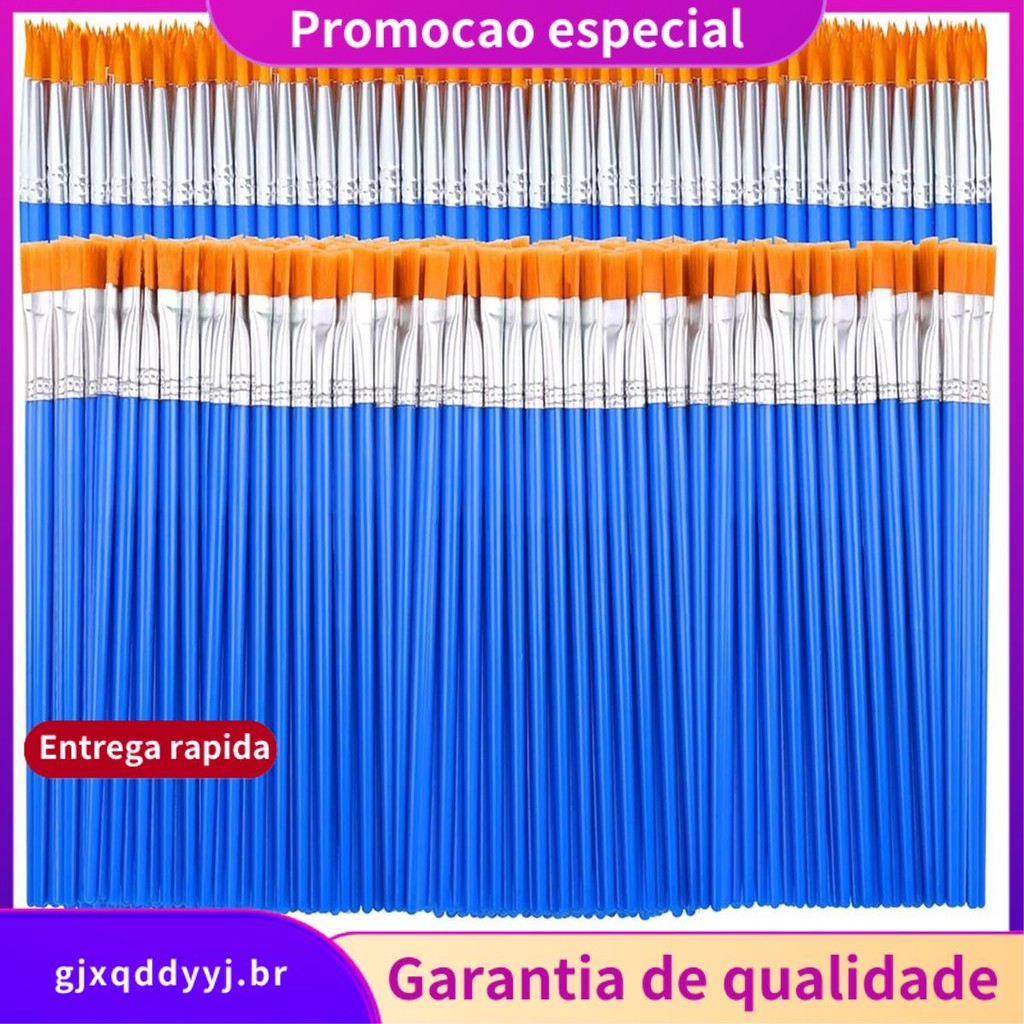 240 Peças Pincel Pequeno , Pincéis De Pintura Artística De Ponta Fina Plana Artesanais Para Crianças