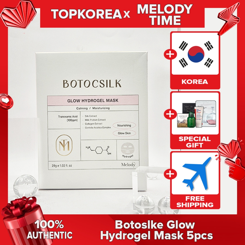 Máscara De Hidrogel Melody TIme Botoslke Glow 5 Unidades TOPKOREA Envio Da Coreia