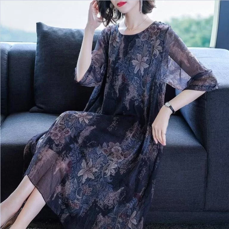 Vestido de Verão para Mulheres de Meia Idade 2024