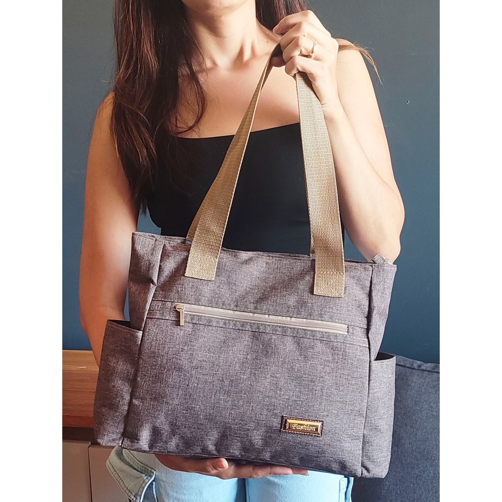 Bolsa Feminina Grande De Ombro De Lado para Faculdade Trabalho Passeio