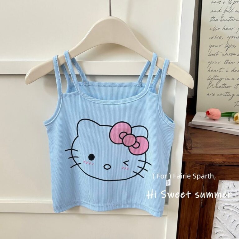 2025 novo estilo camisola infantil verão gato est