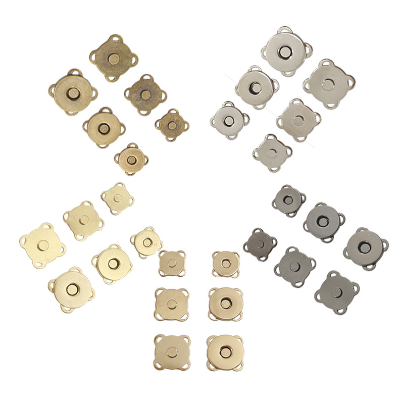 18mm 10 Peças Mini Sacos De Fivela Magnética Botões Fechos De Costura Para Bolsas, Carteiras E Artes