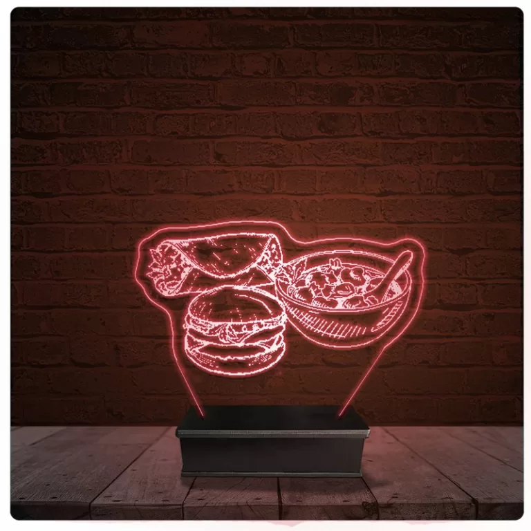 Abajur Luminária Acrílico Led – Restaurant