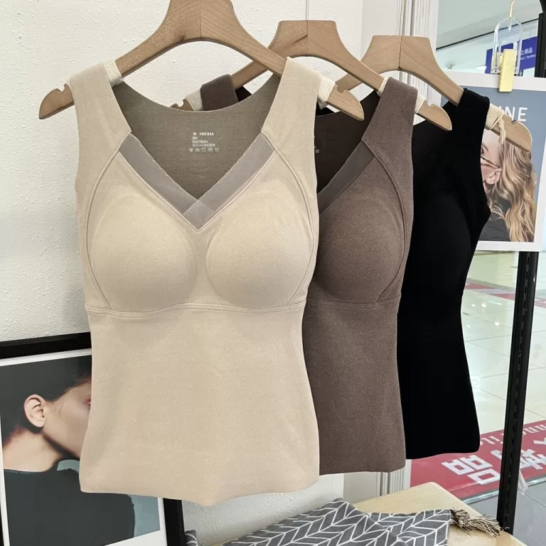 Colete térmico feminino Bottoming outono inverno 