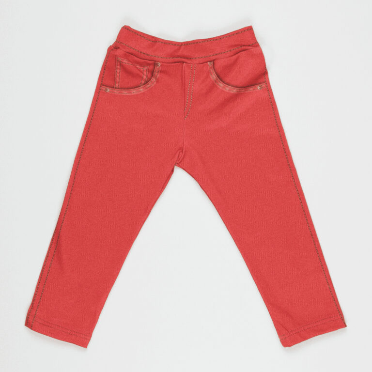 Calça Fake Jeans Bebê e Infantil Vermelho MiniBo