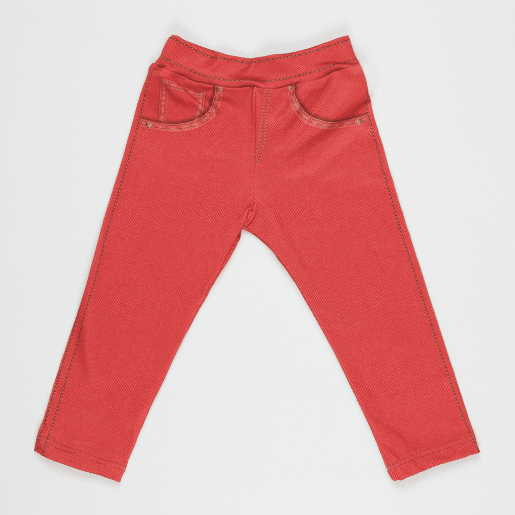 Calça Fake Jeans Bebê e Infantil Vermelho MiniBoo Proteção Solar 50+