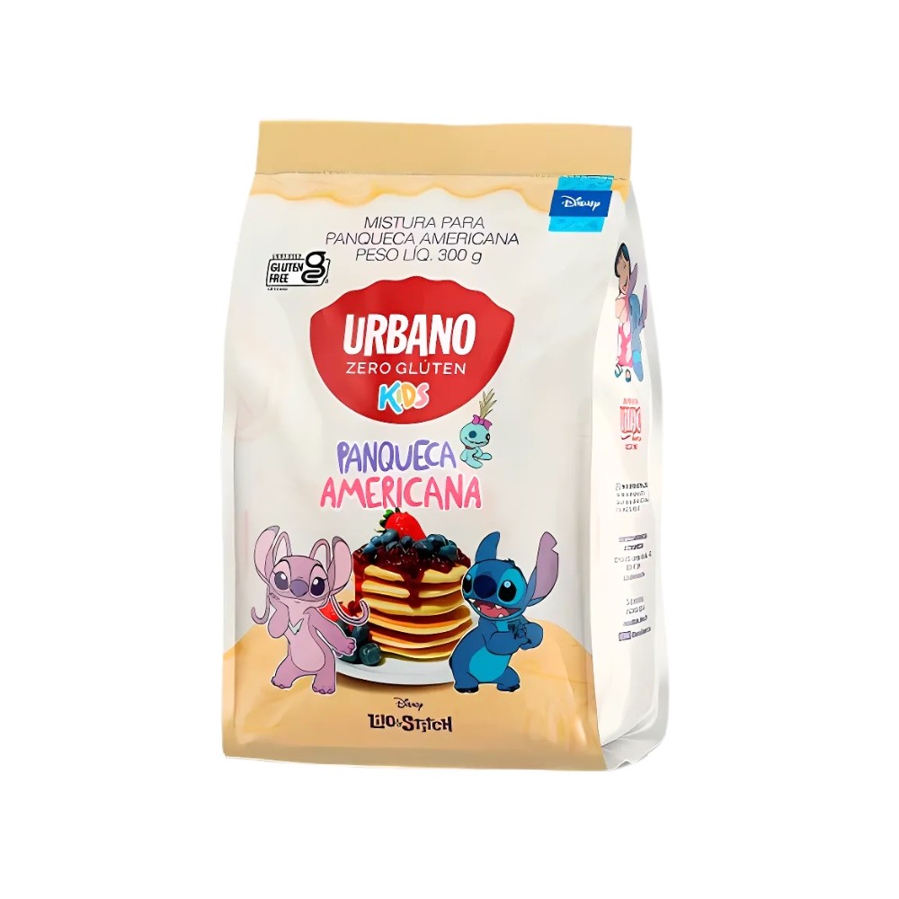 Mistura Panqueca Americana Kids Sem Glúten Lilo E Stitch Urbano 300g