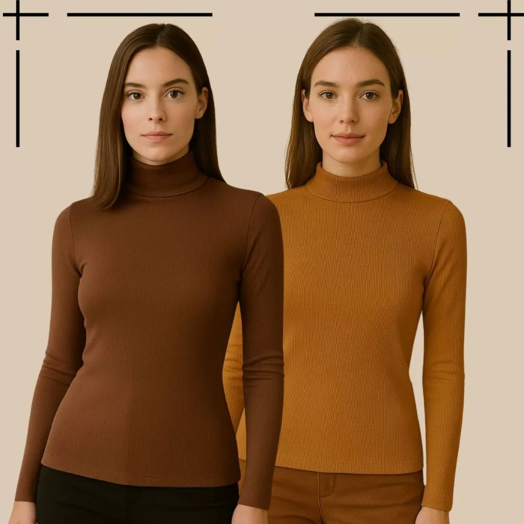 Kit 2 Blusa De Frio Feminina Cacharrel Gola Alta Segunda Pele