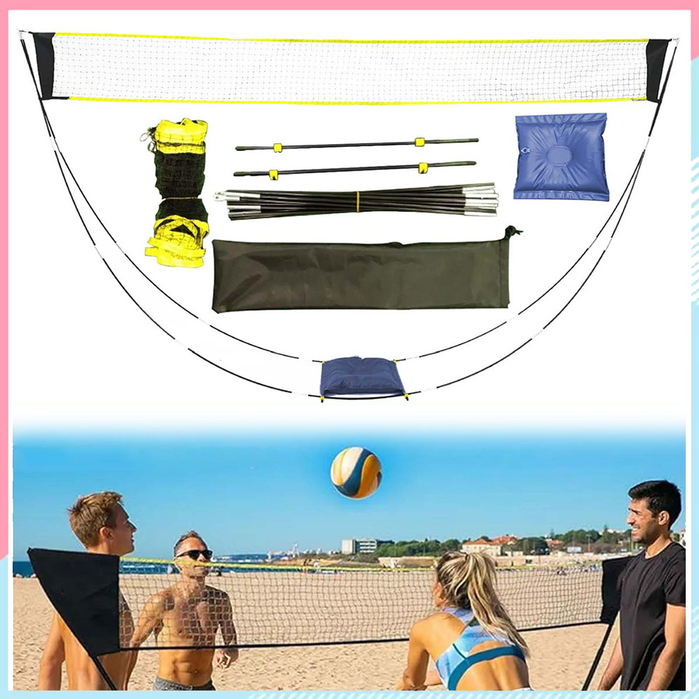 Rede portátil de vôlei ao ar livre, rede simples de Badminton, vôlei de praia, 160x290cm
