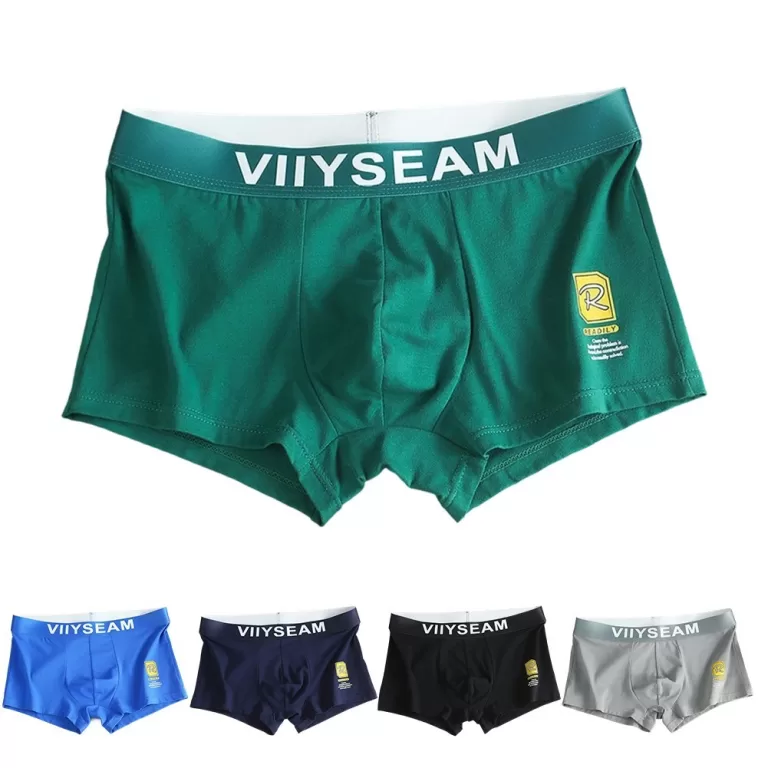 [Novo] Shorts Boxer Masculinos De Algodão De Cint