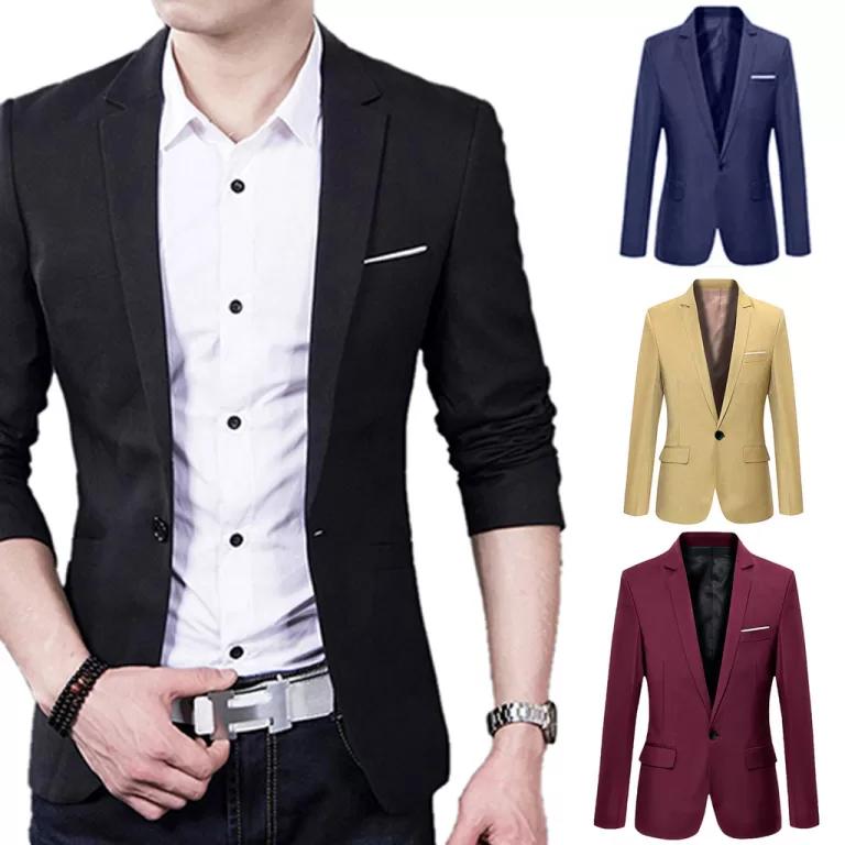 Casaco Masculino Slim Formal De Negócios Com Lape