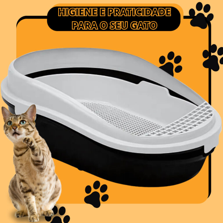 Caixa De Areia Para Gatos Com Bandeja Higiênica C