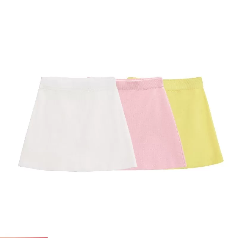 Estilo europeu americano novo estilo feminino estilo ocidental moda Casual agulha plana Mini saia623