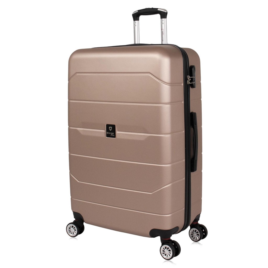 Mala de viagem grande 32kg Rose Rodinhas 360. e Cadeado Tokio Swiss Move