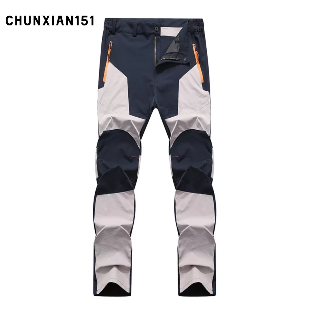 Calças De Trabalho Para Caminhadas Ao Ar Livre À Prova Dágua Com Bolsos Zíper