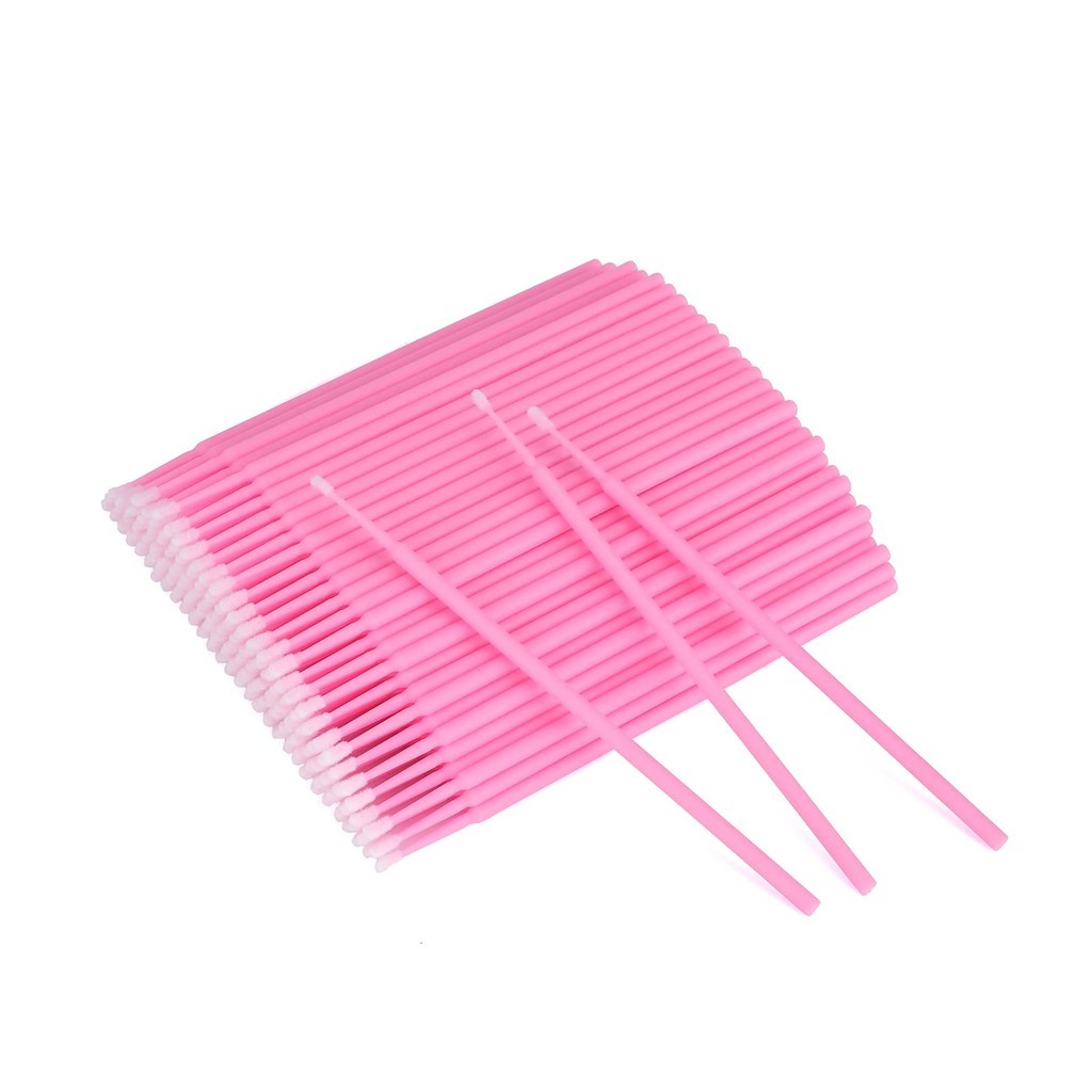 600Pcs Micro Escovas Aplicadoras , Aplicadores Rosa , Extensões De Cílios